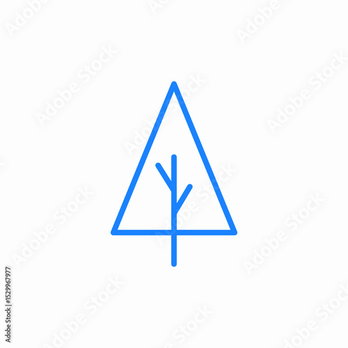 minimal branch icon sign vector
