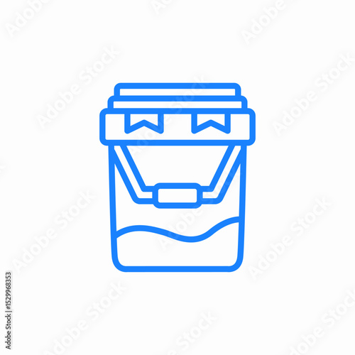 paint bucket icon sign vector