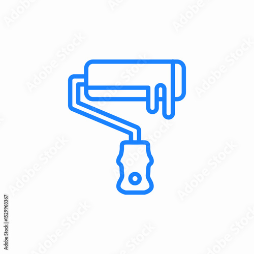 paint roller icon sign vector
