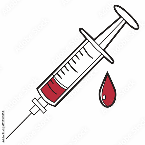 Syringe With Blood, Blood Donor Month