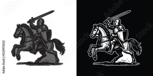 vintage gladiator horse riding design