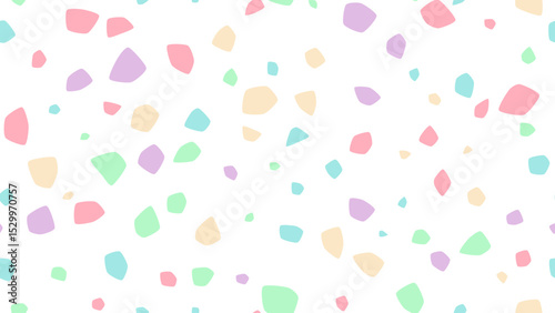 Modern seamless terrazzo vector pattern with organic shapes in neutral earth tones. Perfect for textiles, wallpaper, packaging & digital design projects.