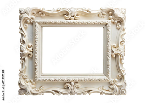 Plastic mirror frame  isolated on white background