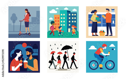 vector illustration of business people