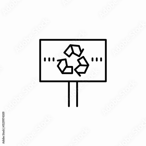 recycle banner icon sign vector