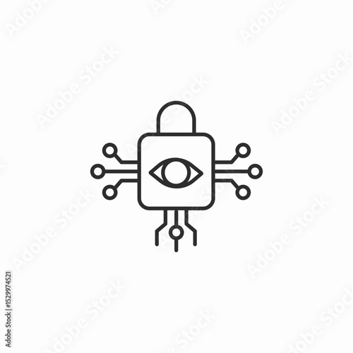 retina scan icon sign vector
