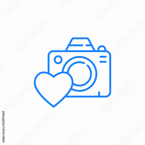 romantic photography icon sign vector