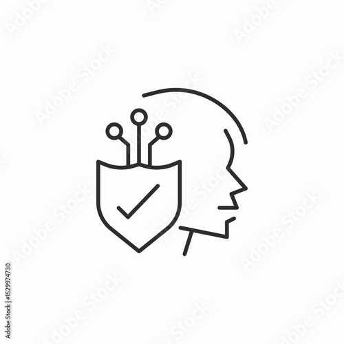 secure identity icon sign vector