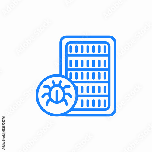 server virus icon sign vector