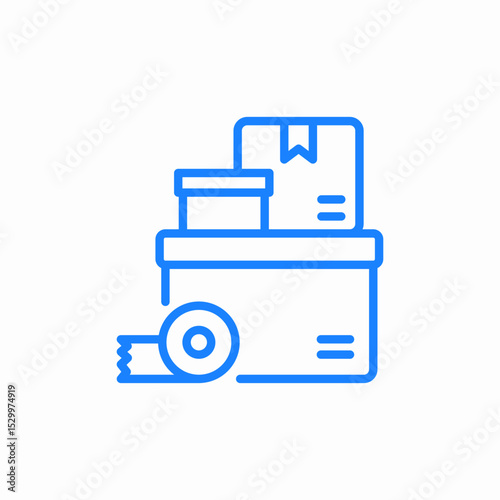 sorting boxes icon sign vector