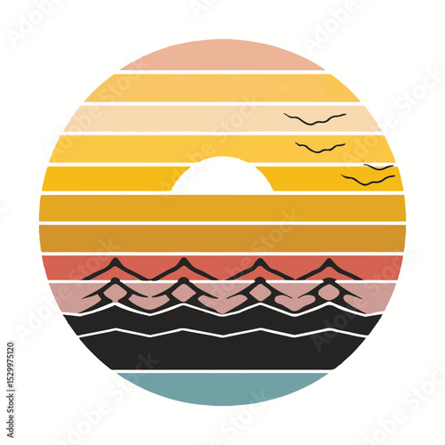 River scene vector.