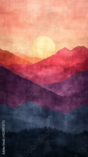 aesthetic abstract composition, flat brush strokes, flat color shapes, soft peach, smoky plum, ivory fog background, minimalist design, elegant, balanced
