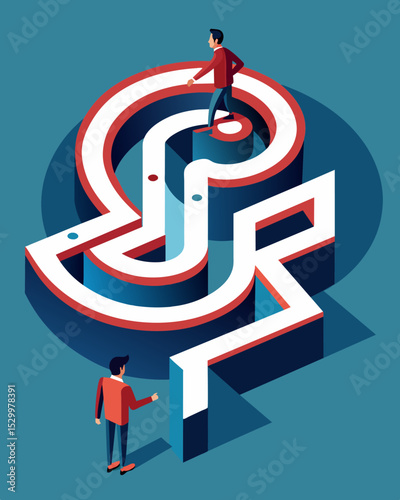 Each wrong turn leads the individual into a deeper and more treacherous part of the Stress Labyrinth making it even harder to find a way out.. Vector illustration