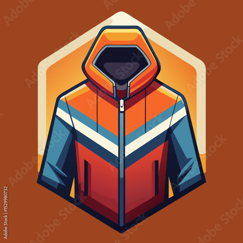 Sporty Hooded Jacket Illustration