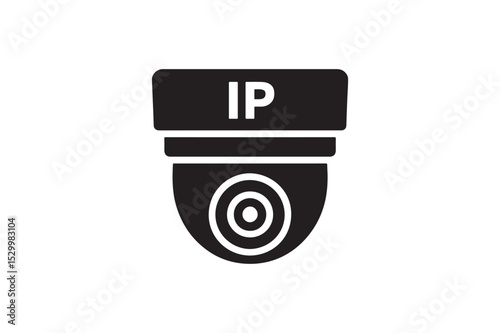IP Camera silhouette on white background.01