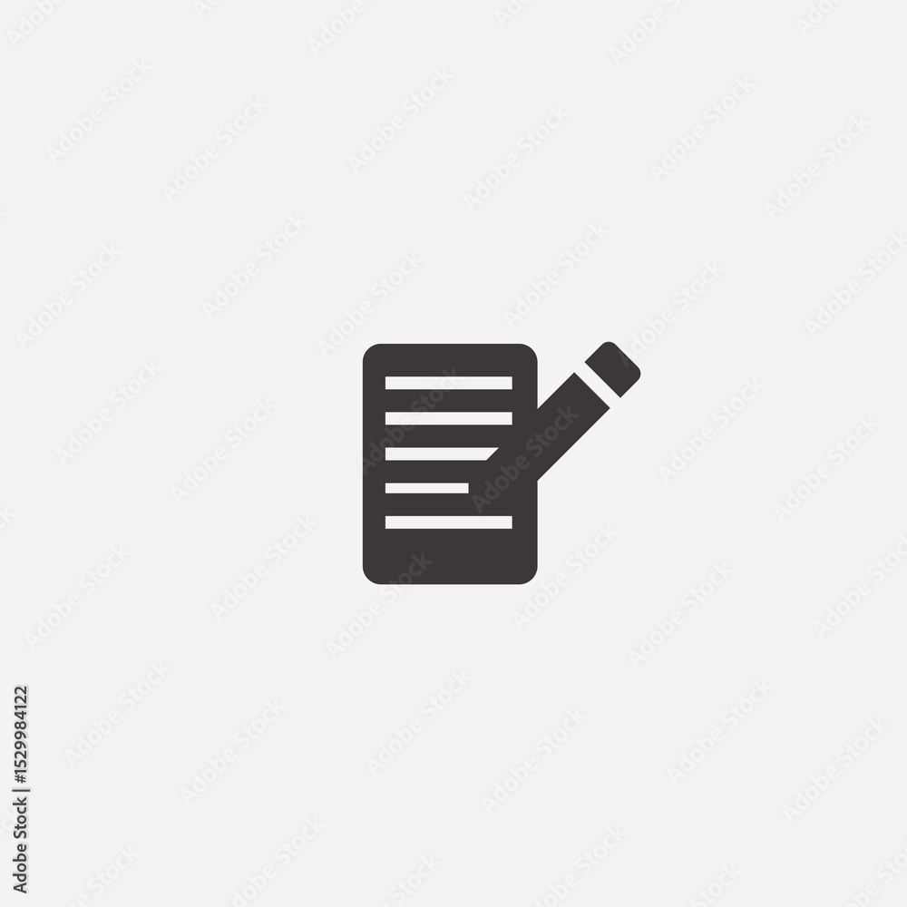 Powerful Edit Icon: Simple Document & Pencil Design