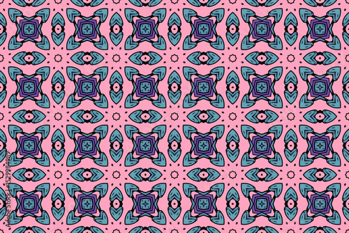 Seamless Luxury Shape Template Fashion Graphic Wallpaper Texture Symmetric Textile Art Geometric Interior Decoration Design Fabric Endless Digital Perspective Background Cloth Visual Tile Pattern.