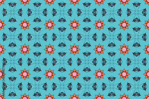 Seamless Luxury Shape Template Fashion Graphic Wallpaper Texture Symmetric Textile Art Geometric Interior Decoration Design Fabric Endless Digital Perspective Background Cloth Visual Tile Pattern.