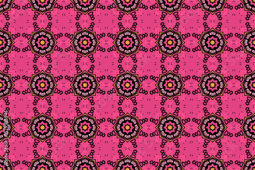 Seamless Luxury Shape Template Fashion Graphic Wallpaper Texture Symmetric Textile Art Geometric Interior Decoration Design Fabric Endless Digital Perspective Background Cloth Visual Tile Pattern.