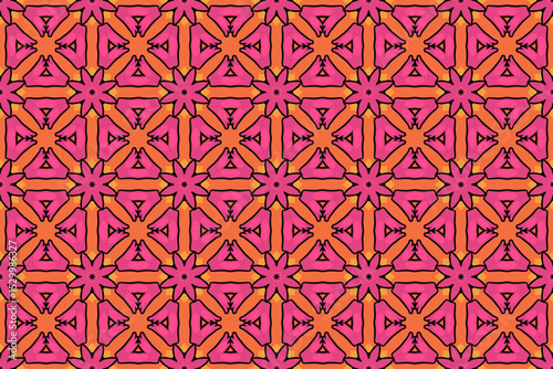 Seamless Luxury Shape Template Fashion Graphic Wallpaper Texture Symmetric Textile Art Geometric Interior Decoration Design Fabric Endless Digital Perspective Background Cloth Visual Tile Pattern.