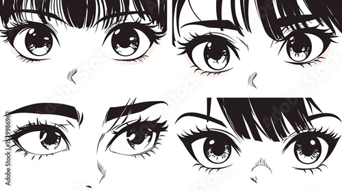 Mesmerizing Anime Manga Eyes for T-Shirt Design
