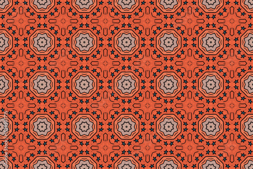 Seamless Luxury Shape Template Fashion Graphic Wallpaper Texture Symmetric Textile Art Geometric Interior Decoration Design Fabric Endless Digital Perspective Background Cloth Visual Tile Pattern.