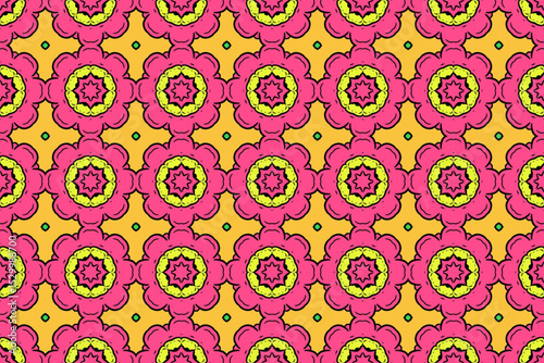 Seamless Luxury Shape Template Fashion Graphic Wallpaper Texture Symmetric Textile Art Geometric Interior Decoration Design Fabric Endless Digital Perspective Background Cloth Visual Tile Pattern.
