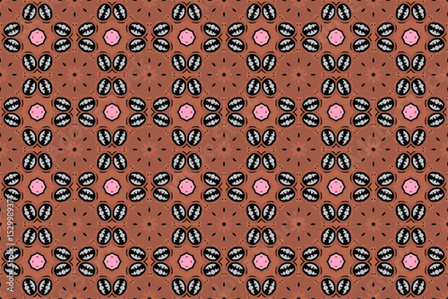 Seamless Luxury Shape Template Fashion Graphic Wallpaper Texture Symmetric Textile Art Geometric Interior Decoration Design Fabric Endless Digital Perspective Background Cloth Visual Tile Pattern.