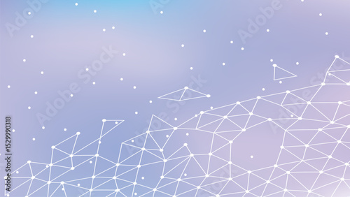 Geometric mesh pattern, airy white lines, tech-inspired art, seamless digital background, pastel decor.