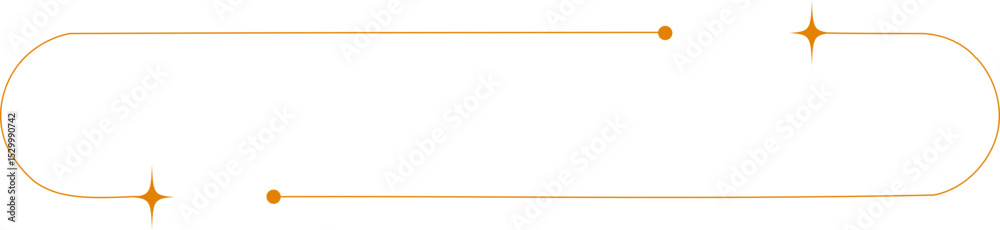 Obraz premium Minimal Sparkle Line Art Rounded Capsule Frame