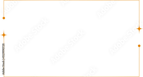 Minimal Sparkle Line Art Square Corner Frame