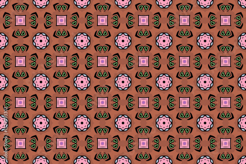 Seamless Luxury Shape Template Fashion Graphic Wallpaper Texture Symmetric Textile Art Geometric Interior Decoration Design Fabric Endless Digital Perspective Background Cloth Visual Tile Pattern.