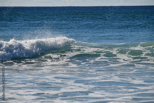 waves breaking on the Sunshine Coast, Queensland, Australia