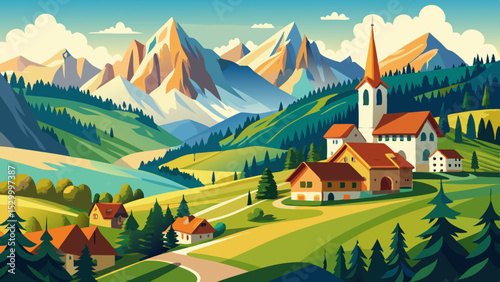Nestled in the Italian Dolomites, Santa Maddalena reveals a beautiful landscape of forested slopes and village charm. The stillness, light, and texture inspire a soulful artistic vector.
