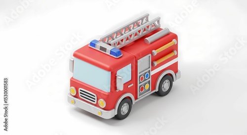 Cartoon Firetruck: Emergency Vehicle Icon