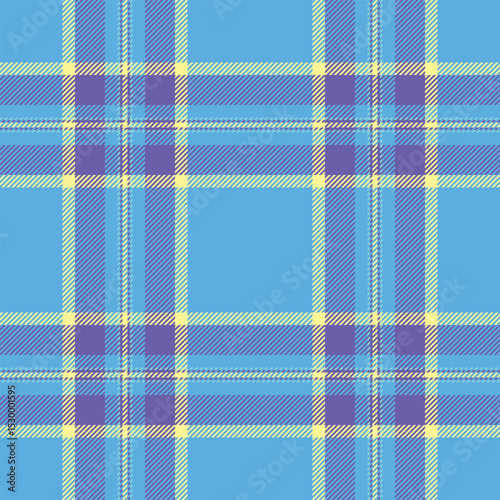 Vibrant pastel plaid pattern in cheerful blue, purple, and yellow hues.  Perfect for textile design, website backgrounds, or fashionrelated projects.
