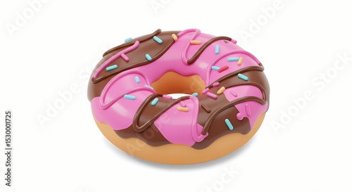 Sweet Treat: Pink and Chocolate Donut Delight