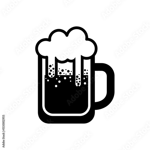 Oktoberfest beer mug with frothy foam