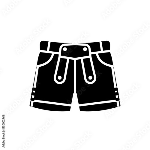 Oktoberfest traditional shorts icon design