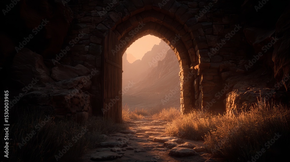 Fototapeta premium Medieval Dungeon Entrance