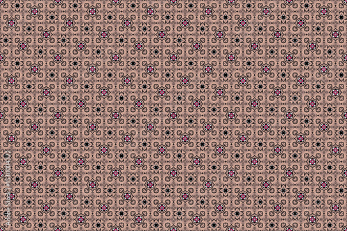 Seamless Symmetric Graphic Design Luxury Geometric Shape Perspective Decoration Art Textile Fashion Endless Visual Wallpaper Cloth Tile Fabric Template Texture Background Interior Digital Pattern.