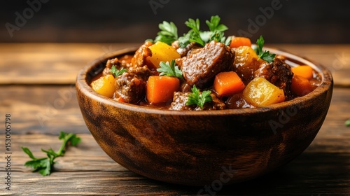 A warm and inviting bowl of vegetable stew filled with a variety of fresh ingredients, depicting comfort food that nourishes the body and soul.