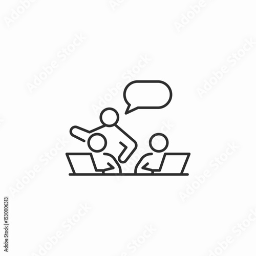 teamwork discussion icon sign vector