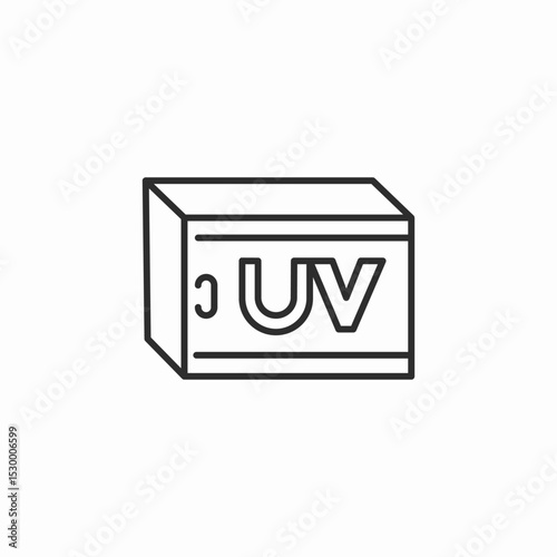 uv box icon sign vector