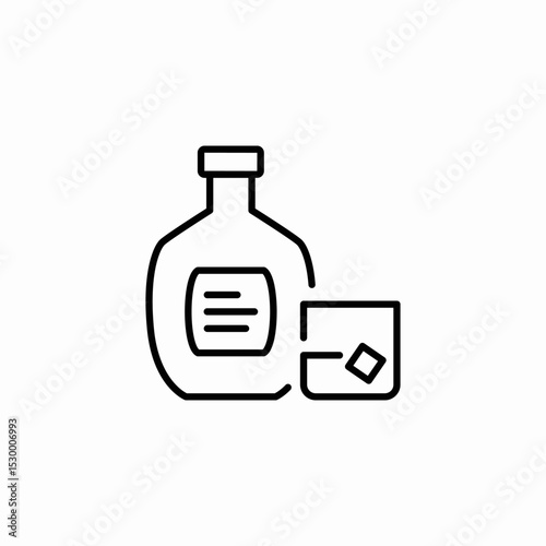 whiskey glass icon sign vector