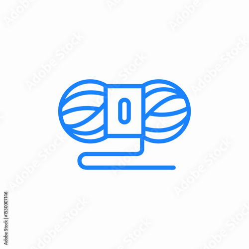 yarn knitting icon sign vector