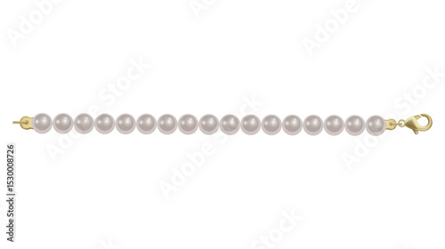 Elegant Pearl Necklace with Gold Clasps