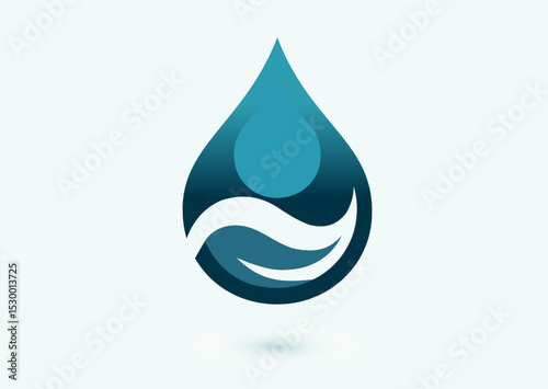 Water drop, vector icon, wet symbol