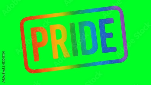 Scaling Rainbow Pride Stamp on Transparent Background