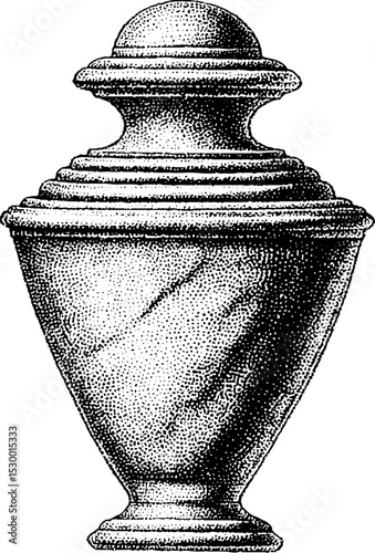 Ancient egyptian alabaster perfume jar design for historical art and cultural studies